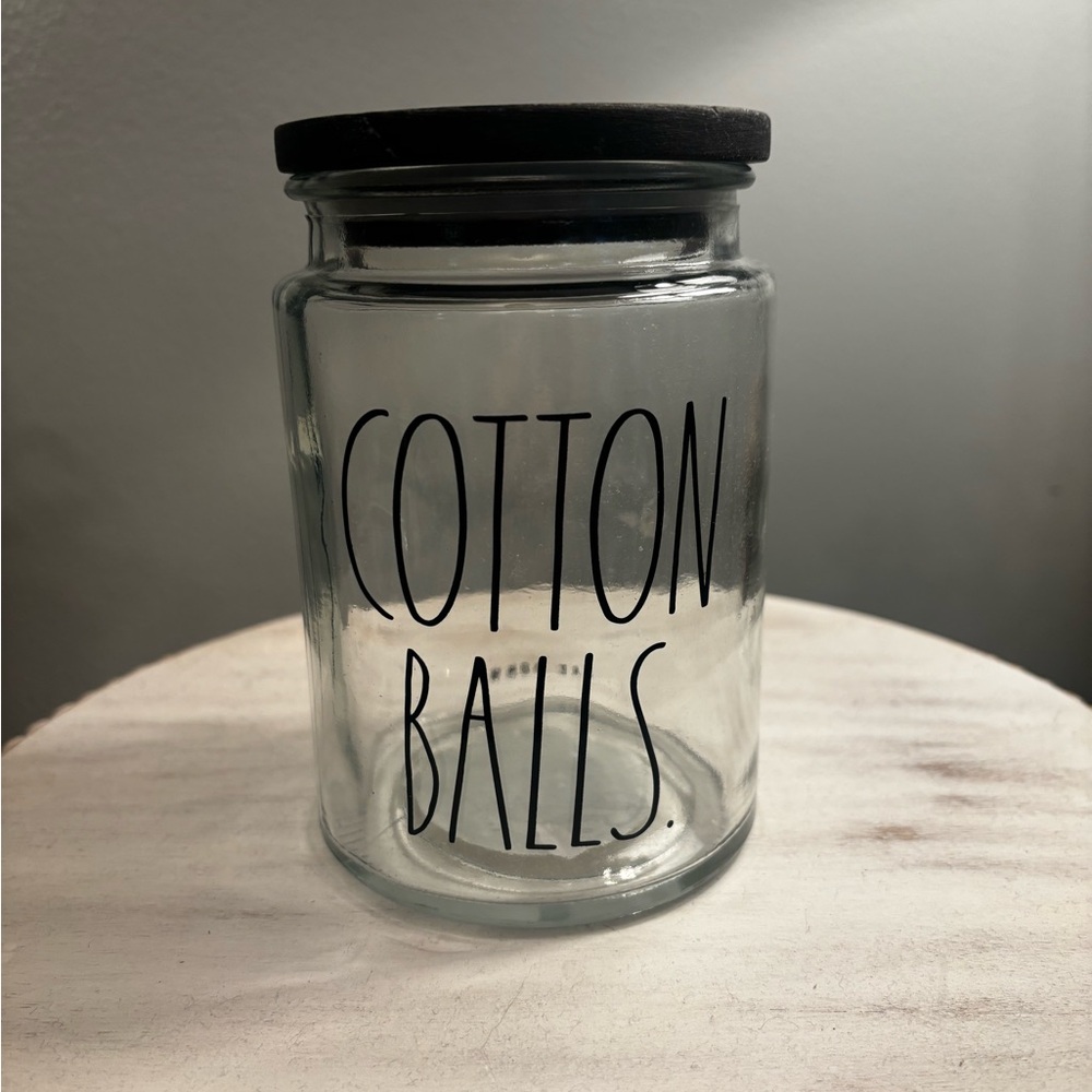 Rae Dunn Cotton Balls Jar